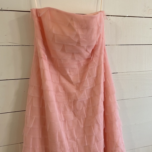BCBGMaxAzria Dresses & Skirts - New w/o Tags BCBGMaxAzaria Pink Strapless Tulle Midi Prom Party Dress, Size 14
